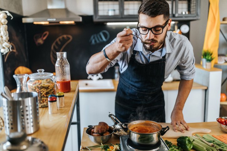 Male cooking.  https://www.info-on-high-blood-pressure.com/power-of-a-vision-board.html